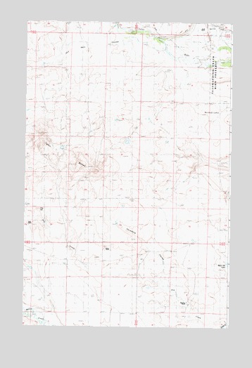 Teton Buttes, MT USGS Topographic Map