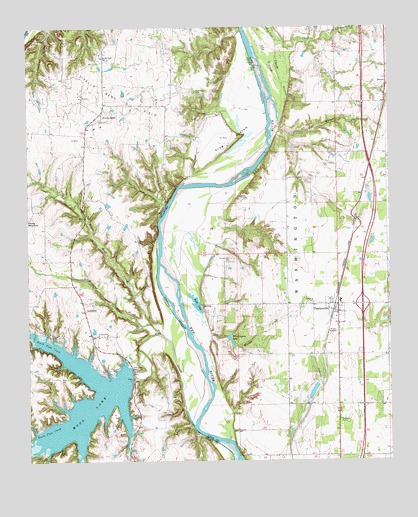 Thackerville, OK USGS Topographic Map