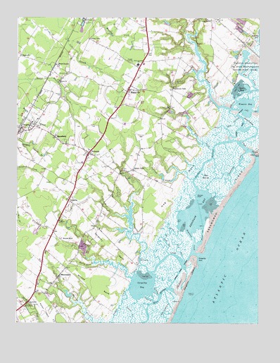 Bloxom, VA USGS Topographic Map