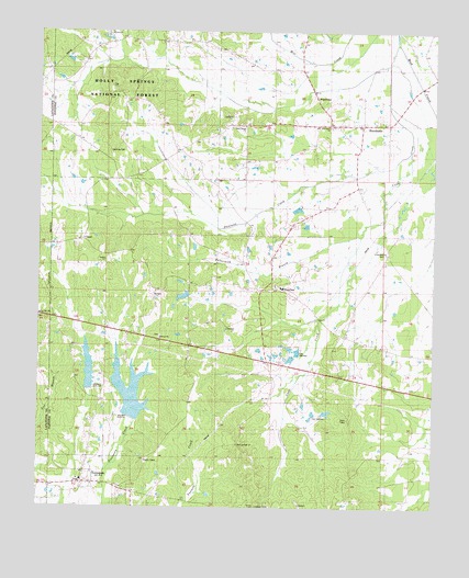 Thaxton, MS USGS Topographic Map