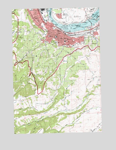 The Dalles South, OR USGS Topographic Map