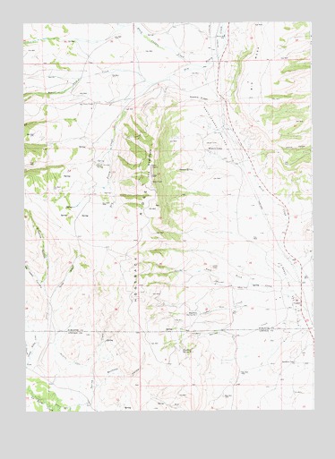 The Hogsback, WY USGS Topographic Map