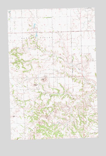 Blue Buttes, ND USGS Topographic Map