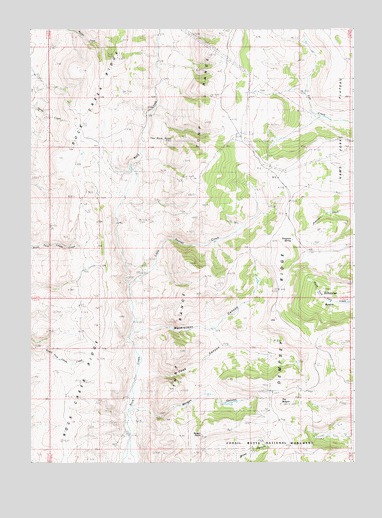 The Rock Slide, WY USGS Topographic Map