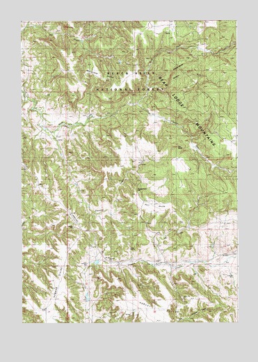 The Rocks, WY USGS Topographic Map