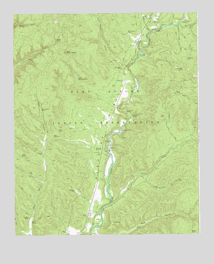 Alchesay Flat, AZ USGS Topographic Map