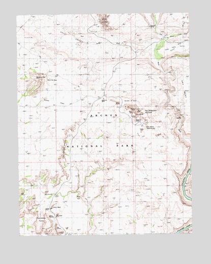 The Windows Section, UT USGS Topographic Map
