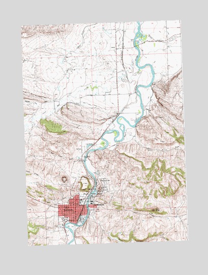 Thermopolis, WY USGS Topographic Map