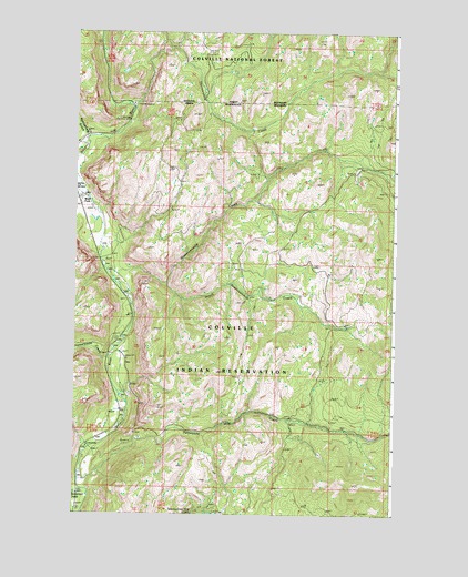 Thirteenmile Creek, WA USGS Topographic Map