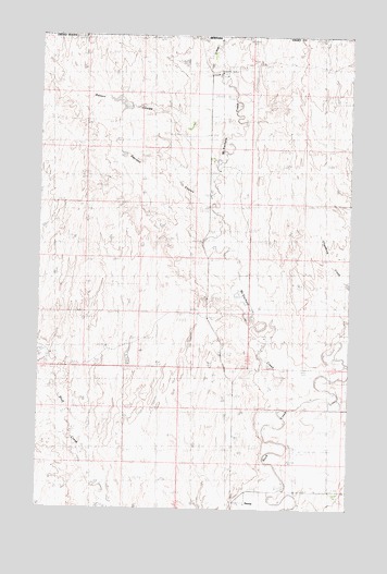 Thoeny, MT USGS Topographic Map