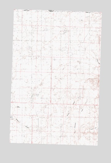 Thoeny Hills West, MT USGS Topographic Map