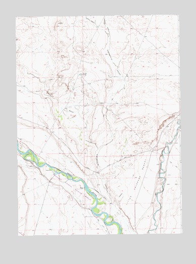 Thoman School, WY USGS Topographic Map