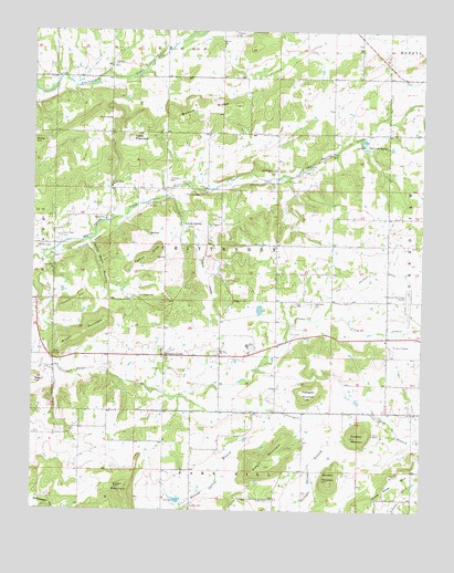 Thompson Corner, OK USGS Topographic Map