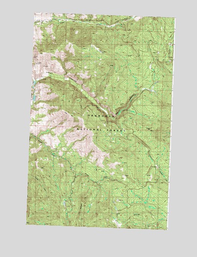 Thrapp Mountain, WA USGS Topographic Map