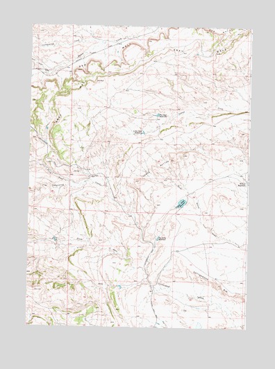 Three Buttes, WY USGS Topographic Map