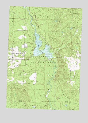 Alcona Dam Pond, MI USGS Topographic Map