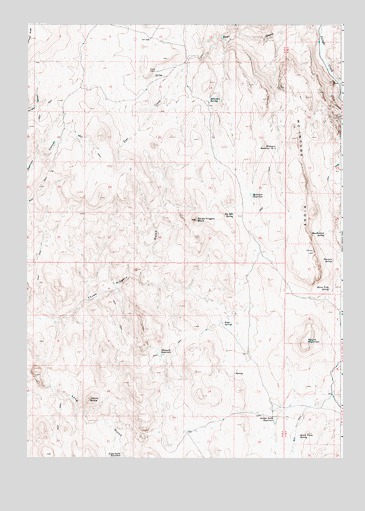 Three Fingers Rock, OR USGS Topographic Map