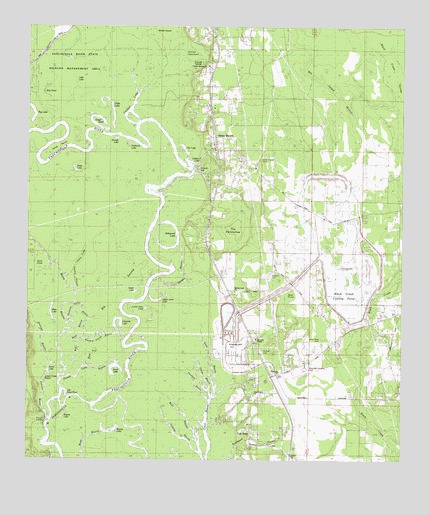 Three Rivers, MS USGS Topographic Map
