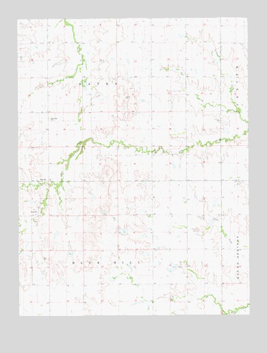 Blue Hill, KS USGS Topographic Map