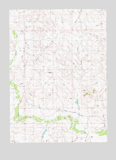 Threemile Butte, WY USGS Topographic Map
