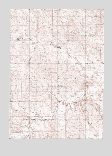 Threemile Creek Reservoir, WY USGS Topographic Map