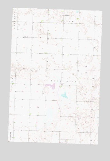 Blue Hill, ND USGS Topographic Map