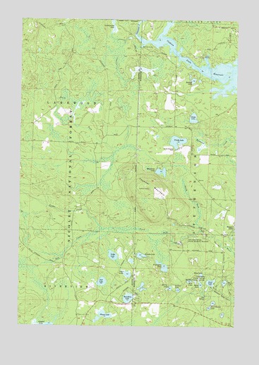 Thunder Mountain, WI USGS Topographic Map