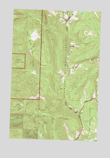 Thunderbolt Mountain, MT USGS Topographic Map