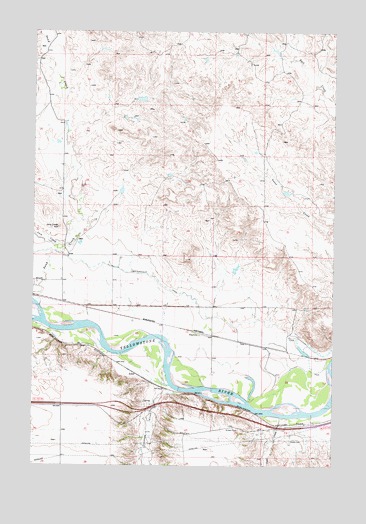 Thurlow, MT USGS Topographic Map