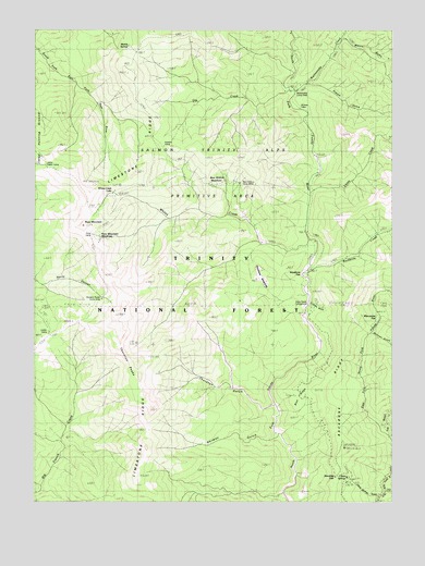 Thurston Peaks, CA USGS Topographic Map