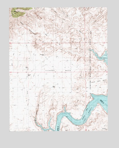 Ticaboo Mesa, UT USGS Topographic Map