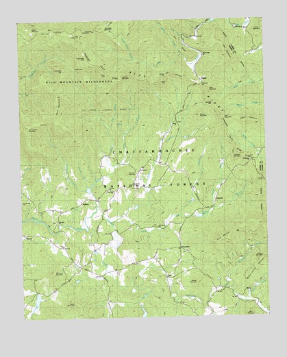 Tickanetley, GA USGS Topographic Map