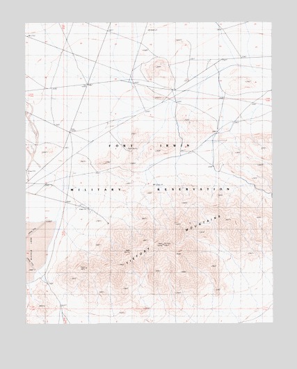 Tiefort Mountains, CA USGS Topographic Map