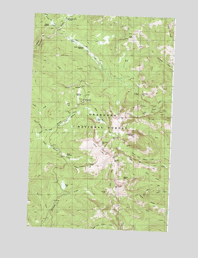 Tiffany Mountain, WA USGS Topographic Map
