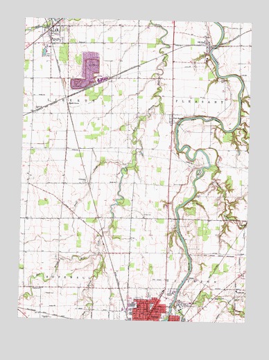 Tiffin North, OH USGS Topographic Map