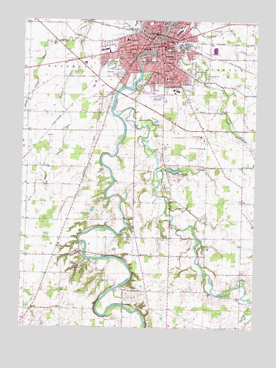 Tiffin South, OH USGS Topographic Map
