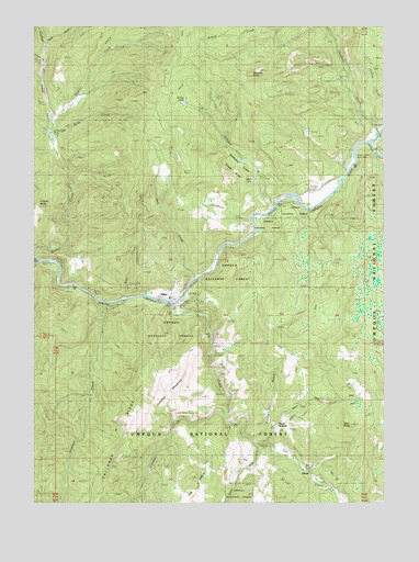 Tiller, OR USGS Topographic Map