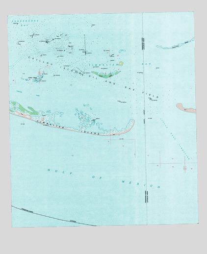 Timbalier Island, LA USGS Topographic Map