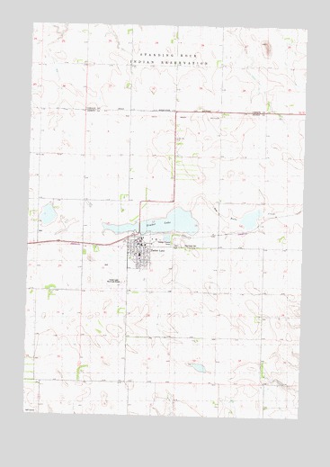Timber Lake, SD USGS Topographic Map