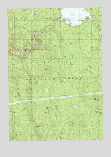 Timothy Lake, OR USGS Topographic Map