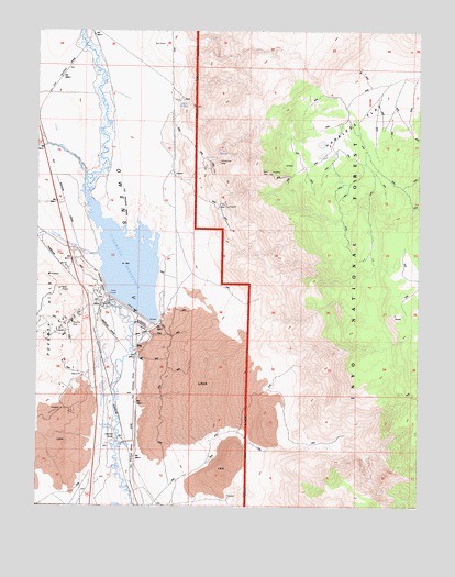 Tinemaha Reservoir, CA USGS Topographic Map