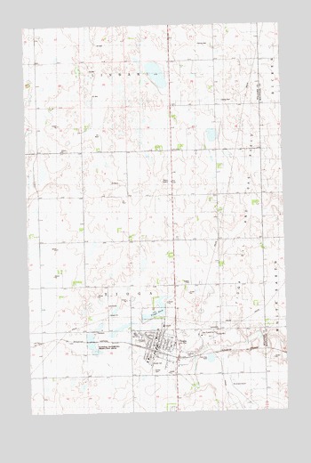 Tioga, ND USGS Topographic Map