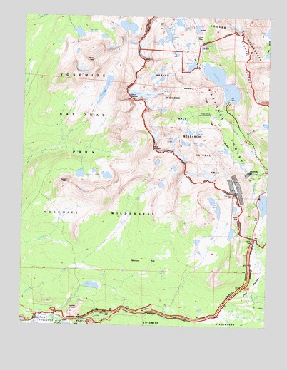 Tioga Pass, CA USGS Topographic Map