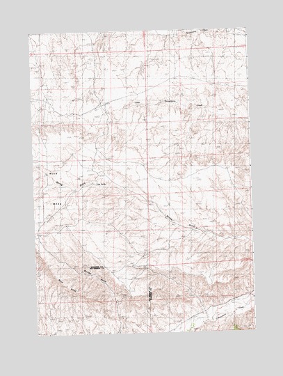Blue Mesa East, WY USGS Topographic Map