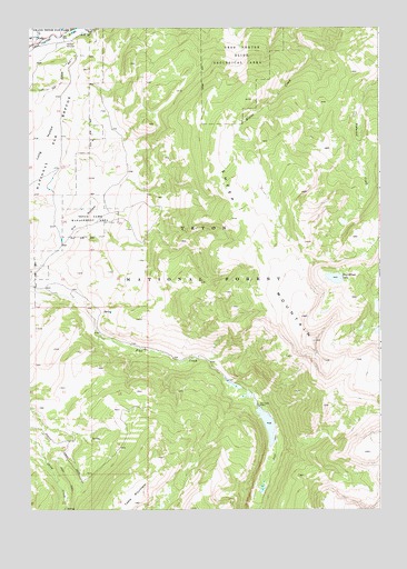 Blue Miner Lake, WY USGS Topographic Map