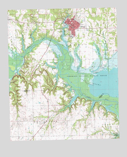 Tishomingo, OK USGS Topographic Map