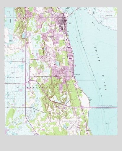 Titusville, FL USGS Topographic Map