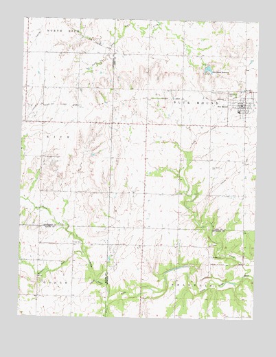 Blue Mound, KS USGS Topographic Map