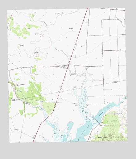 Tivoli SW, TX USGS Topographic Map