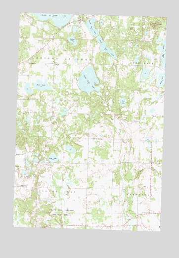 Toad Mountain, MN USGS Topographic Map